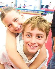 Gymnasts smiling